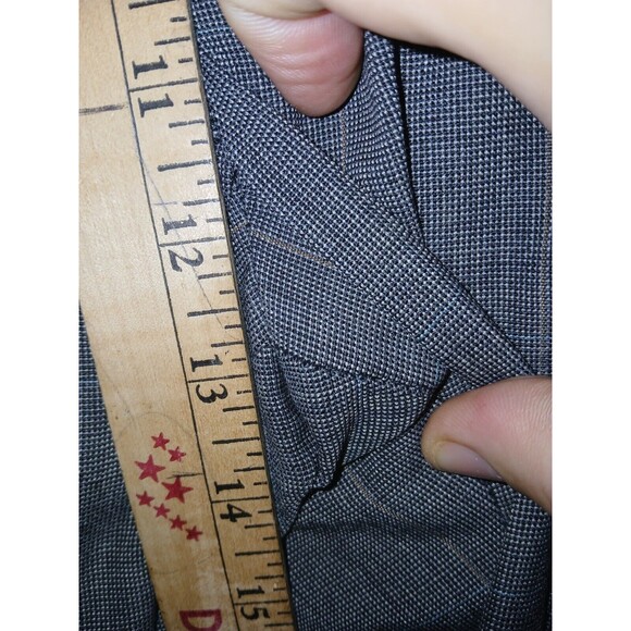 Haggar Imperial 2 Piece Suit Mens 42L 34X34 Two Button Gray USA Made Wool Blend - Picture 14 of 16